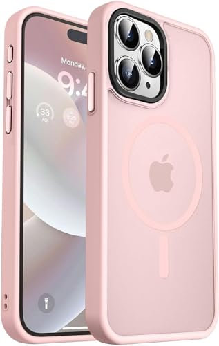 miyonsin Magnetica Cover per iPhone 11, Custodia con Mag-Safe,Traslucida Texture Opaca, Flessibile e Anti-Impronta,Retro Resistente ai Graffi, TPU Bumper Antiurto Sottile Protettiva Case, Rosa