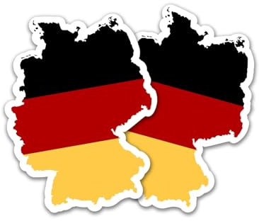 Finest Folia 2er Set Länder Silhouetten Aufkleber Länderaufkleber Bundesland Flagge Sticker für Auto Fahrrad Motorrad Modellblau selbstklebend wetterfest R215 (01 Deutschland)