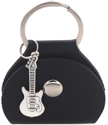 Gitarren Pick Aus PU Leder Mit Schlüsselring Und Kleinem Anhänger Gitarren Pick Tasche Plektrum Schlüsselanhänger Hüllen Tasche