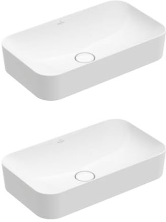 Lot de Deux vasques à Poser VILLEROY ET BOCH Finion Stone White CeramicPlus
