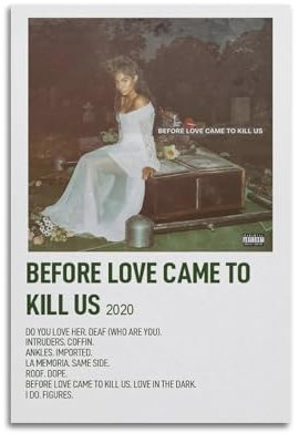 oksdjhrnn Poster mit Jessie Reyez Album Before Love Came to Kill Us, dekoratives Leinwandposter, Wandkunst, Wohnen, modern, Familienschlafzimmer, Dekoration, Poster, 20 x 30 cm, ungerahmter Stil