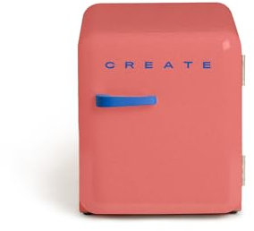 CREATE / RETRO FRIDGE 50 COBALTO/Frigorífico terracota maneta azul cobalto / 85W, minibar, un estante, diseño retro, 50 cm, dos repisas, capacidad de 48L, bajo consumo, 50x44x49,8 cm