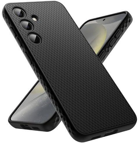 JETech Griff Hülle für Samsung Galaxy S24, Weiche TPU Dünn Passform Schützende Handyhülle mit Vollständig Kameraschutz, Stoßfest (Onyx Black)