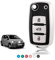 TOOMUME Coque Clé TPU Texture en Cuir, Etui Clé Étui Clé Adapté pour VW Volkswagen Golf 4/5/6 Multivan T5 Polo Up Caddy Beetle Sharan Jetta Bora Seat Ibiza Skoda Fabia