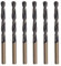 Misuyue 6pcs Foret Metal Hélicoïdaux, 5mm HSS Forets Meche Metal Professional pour Cuivre Fer Inox Alliage Aluminium Bois