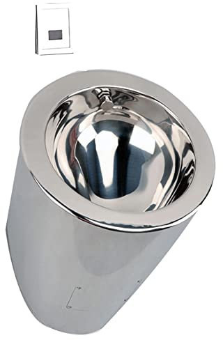 NSTVVEE Urinal aus Edelstahl mit intelligenter Sensorspülung, wandhängendes Urinal mit verstecktem Spültrichter und intelligentem Sensor, Herrenurinal, für Bars, Gefängnisse, Schiffe, Züge