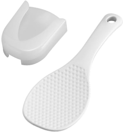 Japanese Style Non Stick Plastic Rice Paddle with Holder