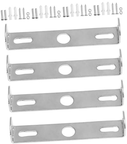 Housoutil Kit De Montage Luminaire 4 Pièces En Métal Support Fixation Plafonnier Réglable Plaque De Montage Pour Lustres Et Appliques Murales Argenté 100 Mm Vis Incluses