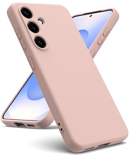 Oududianzi - Cover Compatibile con Samsung Galaxy S25 5G [Cover in Silicone Liquido] [Interno in Microfibra] Gomma Gel di Silicone TPU Liquido Antiurto Custodia Samsung S25 5G - Rosa