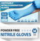 PROMART Disposable Nitrile Gloves, Latex-Free & Powder-Free, Blue – Comfortable, Durable, and Versatile for Medical, Food Handling, Surgical Gloves, Disposable Gloves (500, MEDIUM)