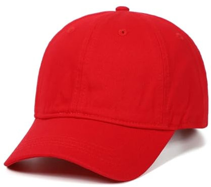 TUANMOZI 20 Farbe Snapback Cap Junge Mädchen Baseballcap 100% Baumwolle Kappe Einfarbig Sonnenschutz Sonnenhut Outdoor Basecap Einstellbar Baseballkappe Kinder (DE/NL/SE/PL, Numerisch, 47, 54, Rot 1)