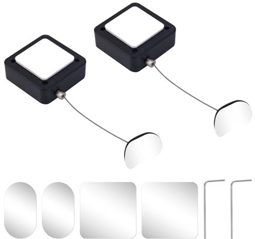 BOXOB 2pcs Attaches de Sécurité Rétractables Télécommandes, Longueur Réglable 2 m pour Télécommandes TV et Manettes de Jeu Idéales pour Les Salles d'Exposition Les Bureaux et la Maison
