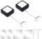 BOXOB 2pcs Retractable Remote Control Tether Locks, 6.56ft Adjustable Security Control Leash for TV Remotes Gaming Controllers, Perfect for Showroom Office Home