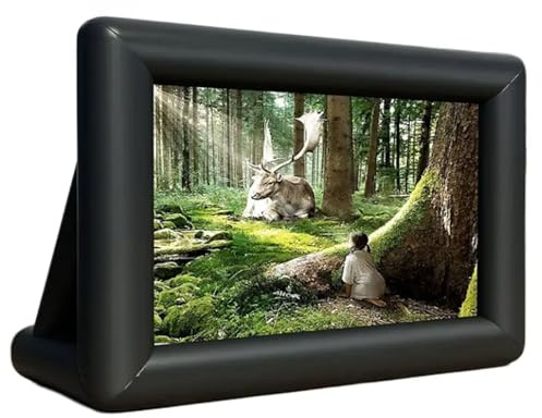 Schermo di proiezione gonfiabile - Schermo di proiezione per esterni per feste di film in giardino con soffiatore e borsa per il trasporto, proiezione frontale e posteriore,16ft