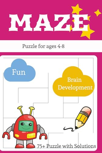 Maze Puzzle Book for Kids ages 4-8: Engaging Mazes for Curious Kids, Ages 4-8