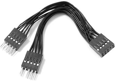 Gintai 9-poliger High-Definition-Audio-Erweiterungskabel,10 cm,Motherboard | , Audio HD, 1 Buchse auf 2 Stecker, Splitter, Kabel