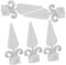 DIYEAH 10Pcs Durable Fence Finials for Garden Gates Resistant Pointed Topper Decoration Easy Installation Fence Accessories for Outdoor Use Versatile