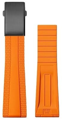yeziu Faltbares Fluorkautschuk-Uhrenarmband für Breitling Avenger Super Ocean Chronograph(Orange black)