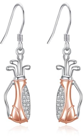 DAYLINLOVE Golf Ohrringe 925 Sterling Silber Golf Dangle Drop Ohrringe Sport Schmuck Geschenke für Frauen