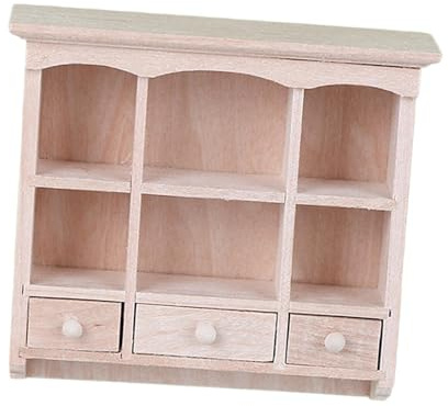 Sharplace Puppenhaus Wandschrank Miniatur 1:12 Maßstab Küche Möbel Display Regal Zubehör