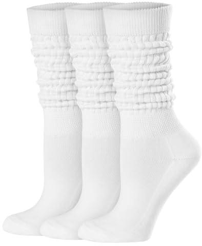 Damen Kniestrümpfe Stulpensocken Slouch Socken Wadensocken Crew-Socken Kurze Trachtensocken Baumwollesocken 3 Paar Lange Socken Weiche Stricksocken High Socks Stricken Wintersocken Einheitsgröße 35-40