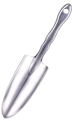 HOMSFOU Pelle de Jardin en Alliage D'aluminium Légère Manche Ergonomique, Outil de Creusement du Sol Compact pour Plantation et Transplantation, Spatule de Jardinage Pratique pour Bonsaïs
