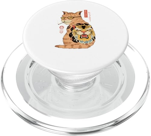 Hipster Cat Warrior PopSockets PopGrip für MagSafe