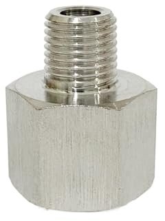 1/2'' Female To 1/4'' Male Thread 304 Stainless Steel Reducing Pipe Fitting Connector for Pressure Gauge