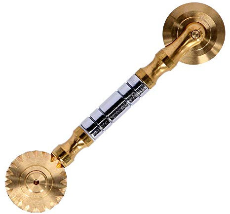 Double Brass Blade Pasta Cutter, with Steel Handle. Art. CF01