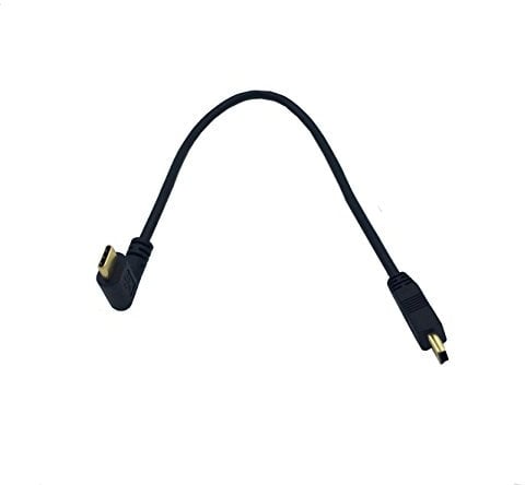 LARRITS 25cm USB 3.1 Type C To Mini USB Cable With 90 Degree Angle, Connect laptop/computer with USB Type-C port (MacBook, Chromebook Pixel etc.) to a Mini B USB 2.0 enabled device (Camera, GPS etc)