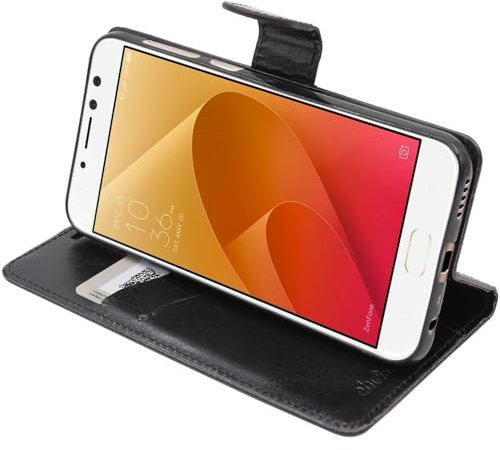 ebestStar - Coque Compatible avec ASUS Zenfone 4 Selfie Pro ZD552KL Etui PU Cuir Housse Portefeuille Porte-Cartes Support Stand, Noir [Appareil: 154 x 74.8 x 6.9mm, 5.5'']
