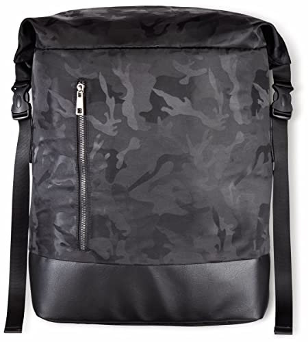 Notebook-Rucksack Roll-Top Mission Camo, bis 40 cm (15,6), Schw./Camo