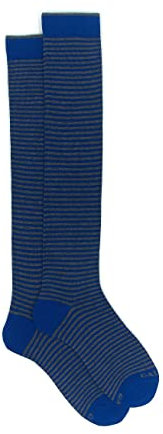 Calze lunghe uomo cotone blu righe windsor