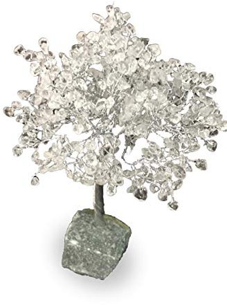 LAMARE - Árbol de la vida - Cristales naturales de Cuarzo y base de piedra - 12 cm de altura