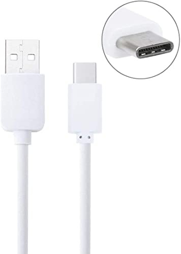2M White USB C Cable Type C Fast Charger Charging Data Sync Extra Long Compatible for Samsung Galaxy A51, A71, S20, A70s, A20s