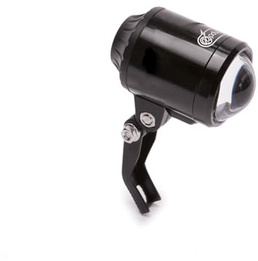 Portland Design Works Kepler - Faro anteriore per bici elettrica, sistema Bosch Plug and Play, nero, adatto per e-bike con foro corona forcella per il montaggio