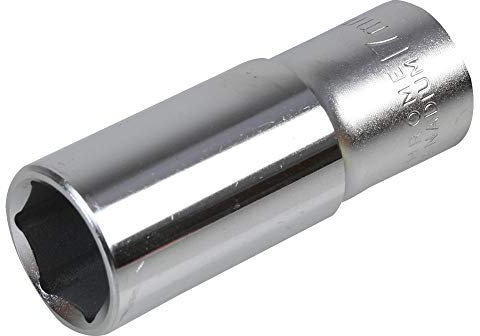3/8Deep Chrome Socket 17mm, AF Size - Metric 17mm, Drive Size - Imperial 3/8, 3/8 Deep Hex Drive Chrome Sockets, Socket Type Deep, Socket Style 6 Sided