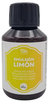 Azucren - Emulsión - Extracto y Aroma Natural para Repostería - Ideal para Postres, Tartas, Bizcochos y Cupcakes - 120 Gr (Limón)