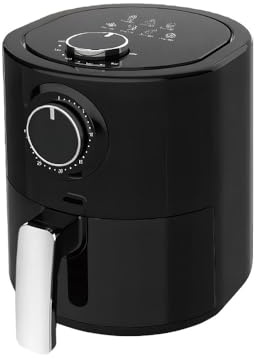 Mediawave Store - Friggitrice ad Aria 1000W con Cestello da 4.5 Litri - Air Fryer con Temperatura Regolabile per Cottura Sana Senza Oli e Grassi