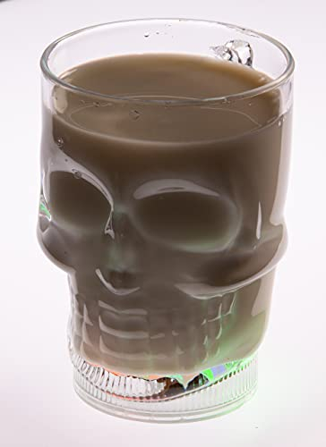 LED-Highlights Led Becher Totenkopf 350 ml Farbwechsel Bunt Blinkend Leuchtbecher Cocktailglas Kunststoff Leuchtglas Led Trinkglas