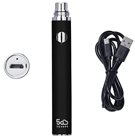 5GVAPE EVOD EGO Electronic Cigarette, USB Rechargeable 650mAh Long Lasting Vape Battery, 510 Thread E-Shisha Hookah Vape Battery for CE4 Tank Atomizer, No E Liquid (Black)