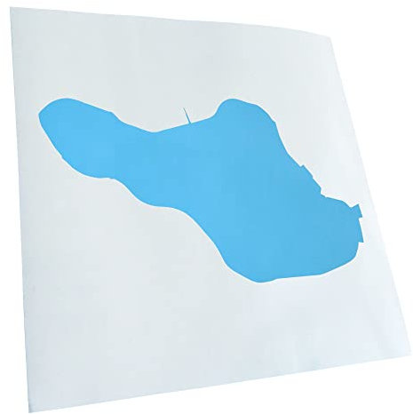 Kiwistar - Autoaufkleber - Lichtblau - 24x14cm Hooge - Deutschland - Insel - Heckscheibe Auto Aufkleber wetterfest für Kfz LKW Mofa Truck - Sticker außen selbstklebend Tuning Zubehör für Fenster