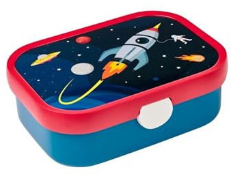 Mepal Brotdose Kinder - Bento Box Kinder - Brotdose Kinder mit Fächern & Gabel - Meal Prep Box mit Clip-Verschluss - BPA-frei & Spülmaschinenfest - 750 ml - Space