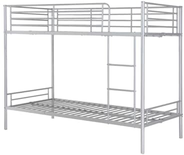 Vente-unique-Etagenbett - 2 x 90 x 190 cm - Silberfarben - DUOTIS II