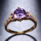 Bysonglezai Ringe Damen Ring Herren Schmuck Frauen Geschenk Vintage Weibliche Lila Kristall Stein Schmuck Charme Eheringe Für Frauen Luxus Runden Zirkon Verlobungsring 7