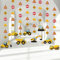 Faccito 8 Pack Baustelle Party Girlande Verkehrszone Geburtstag Papier Banner Konstruktion Party Decke Deko Hängende Ausschnitte für Kinder Junge Kipper Bauarbeiter Kindergeburtstag