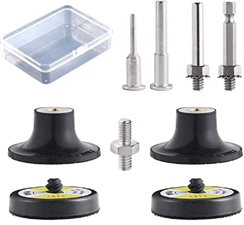 9 Pack 2 Inch Versatile Die Grinder Attachment Kit Roll Lock Pad Holders, with 1/8and 1/4 Shanks Die Grinder Accessories Suitable for Drill Grinder Rotary Tools