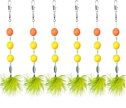 HOUSON Carp Fishing Hair Rigs Set, Curved Carp Hooks, Barbed Hooks, Carp Hooks, Handmade Carp Rigs, Fishing Accessories, 8#