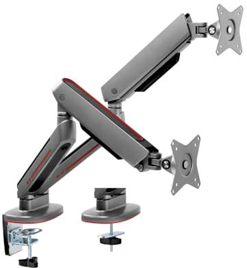 OPLITE Bras Articulé Double Écran MT15 - Fixation TV Ecran 17 Jusqu'à 34 Pouces 9KG