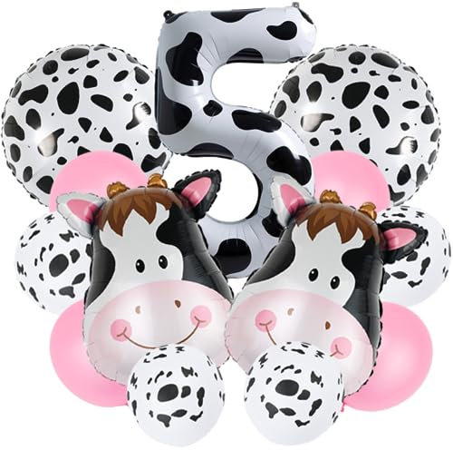 DIWULI Geburtstagsdeko Kuh 5 Jahre Bauernhof Party Deko